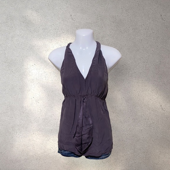 !! DO NOT BUY !! Tea & Honey Deep Purple Flowy Silky Top - Picture 1 of 3